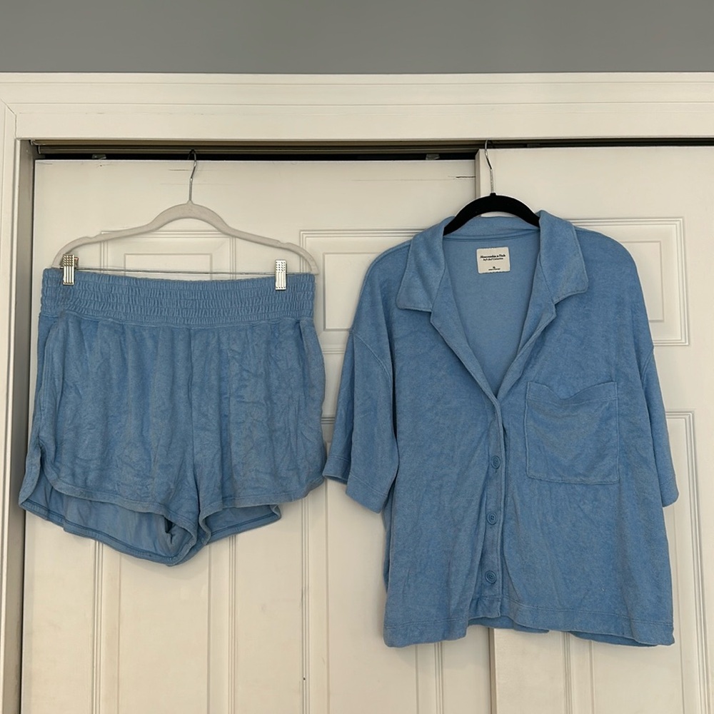 XL soft a&f collection terry cloth set Abercrombie
